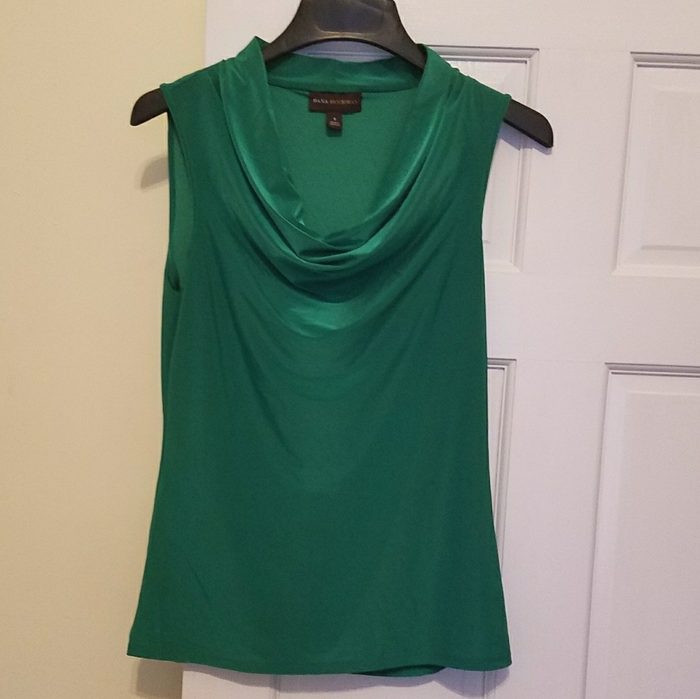 Dana Buchman silky green blouse